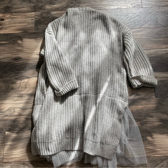 Antropologie Amadi grey knit cardigan size L - Picture 13 of 15
